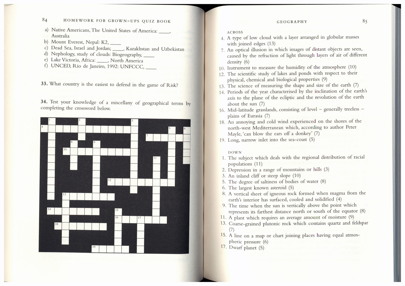 Homework for Grownups Quiz Book Beth Coates Book Buy Now at