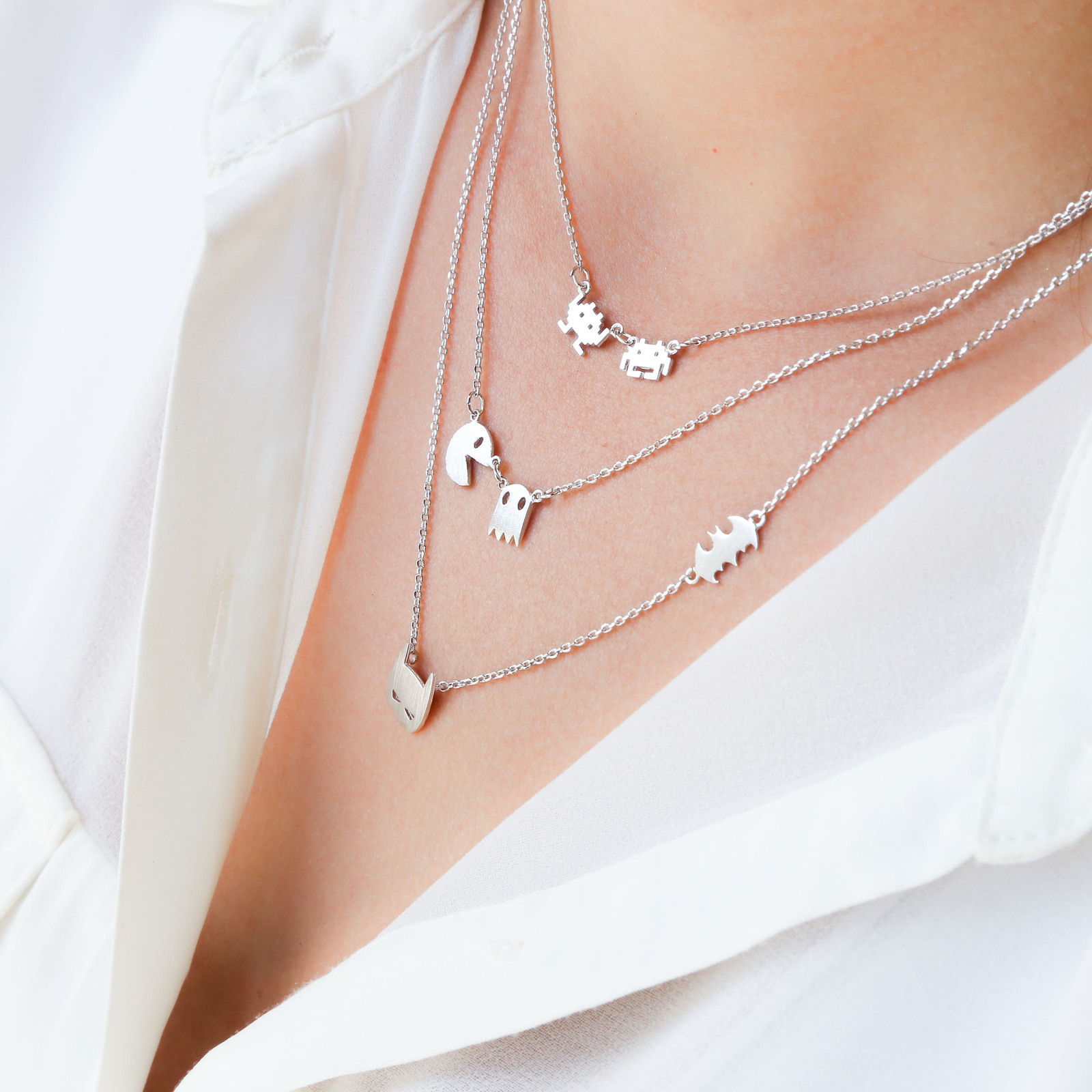 Short Story: Space Invaders - Silver Necklace image
