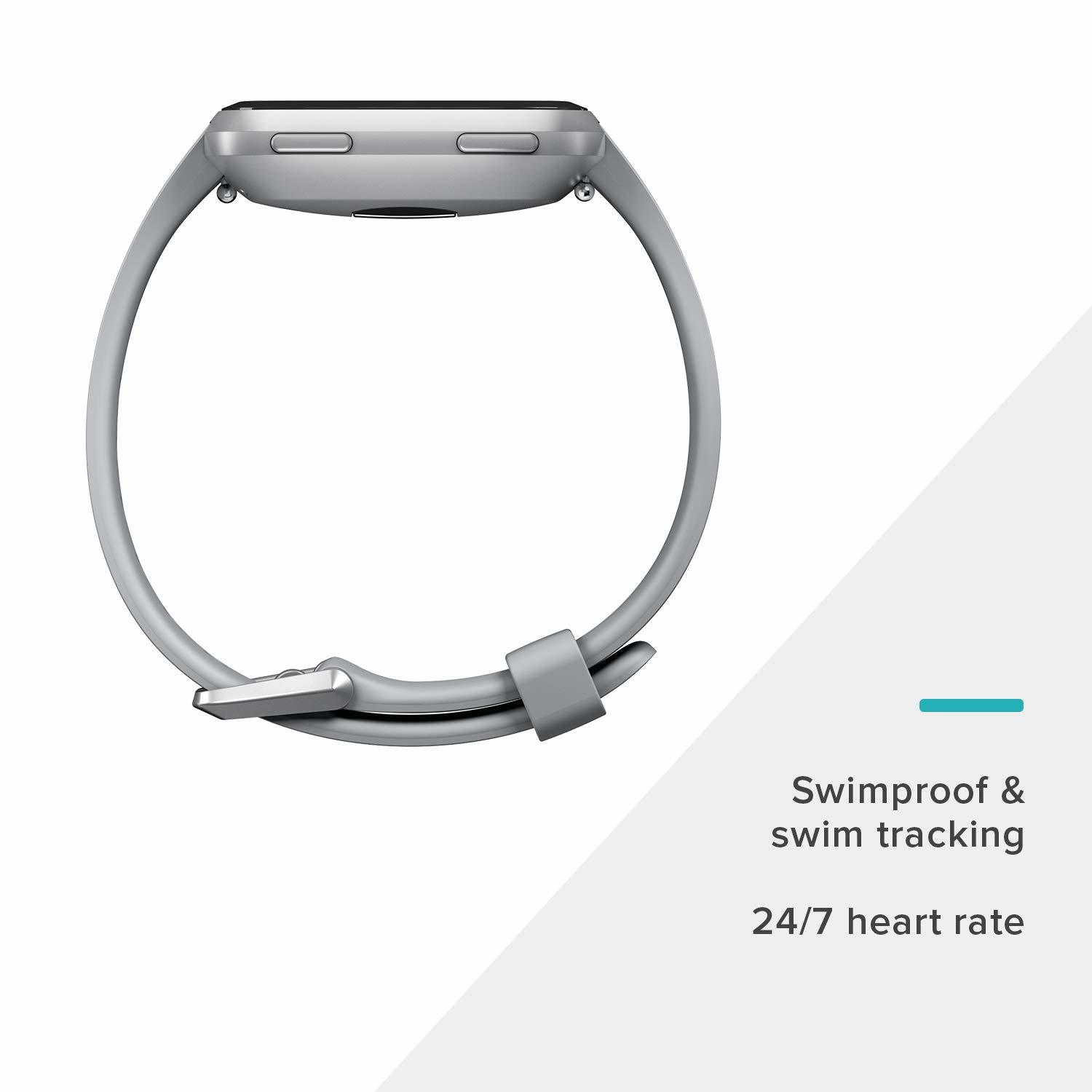 Fitbit Versa Smart Fitness Watch (Gray/Silver) image