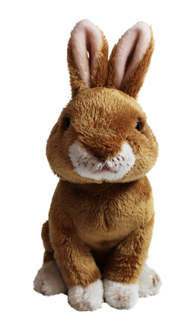 Cuddly Critters: Brown Rabbit - 6" Sitting Plush image