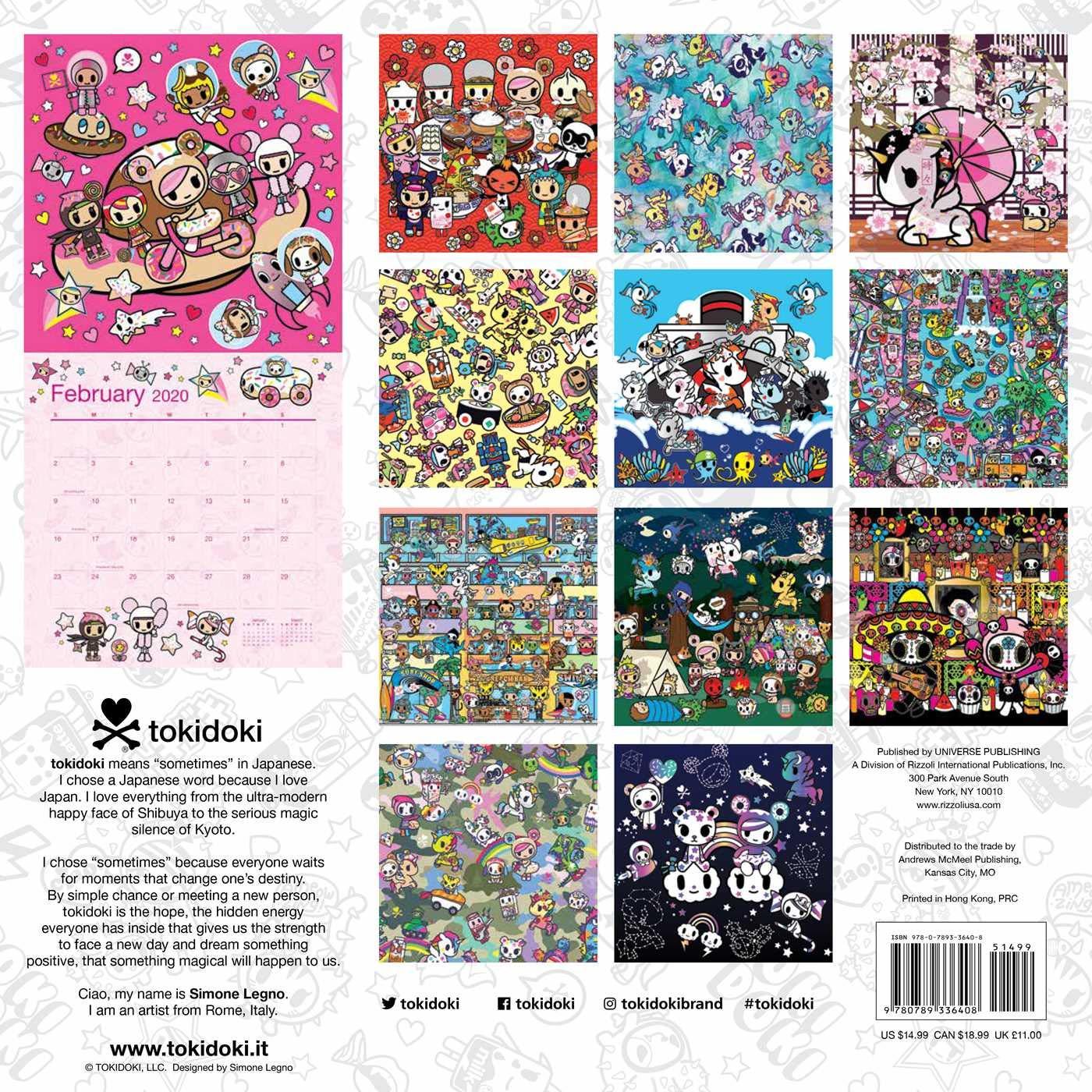 Buy Tokidoki 2020 Square Wall Calendar at Mighty Ape NZ