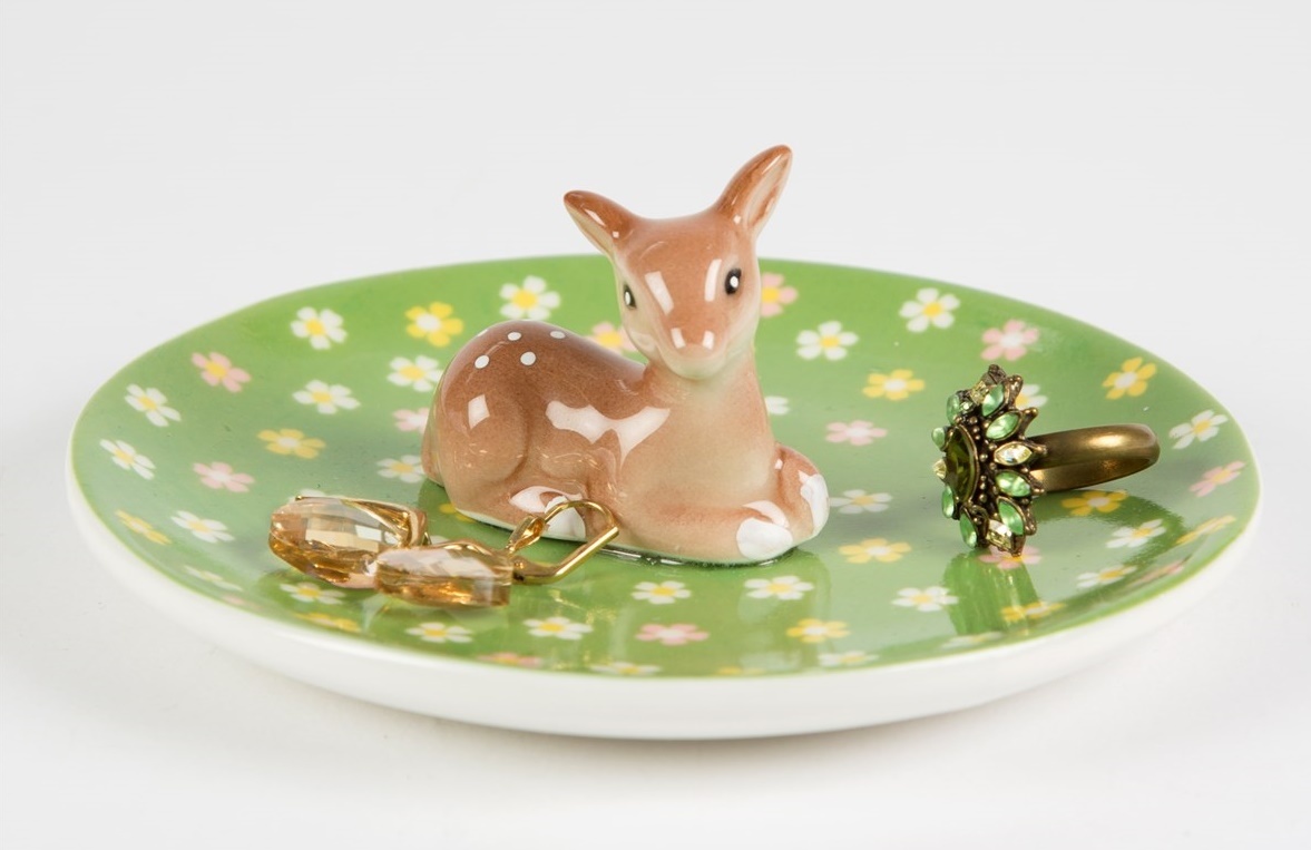 Floral Fawn - Trinket Dish