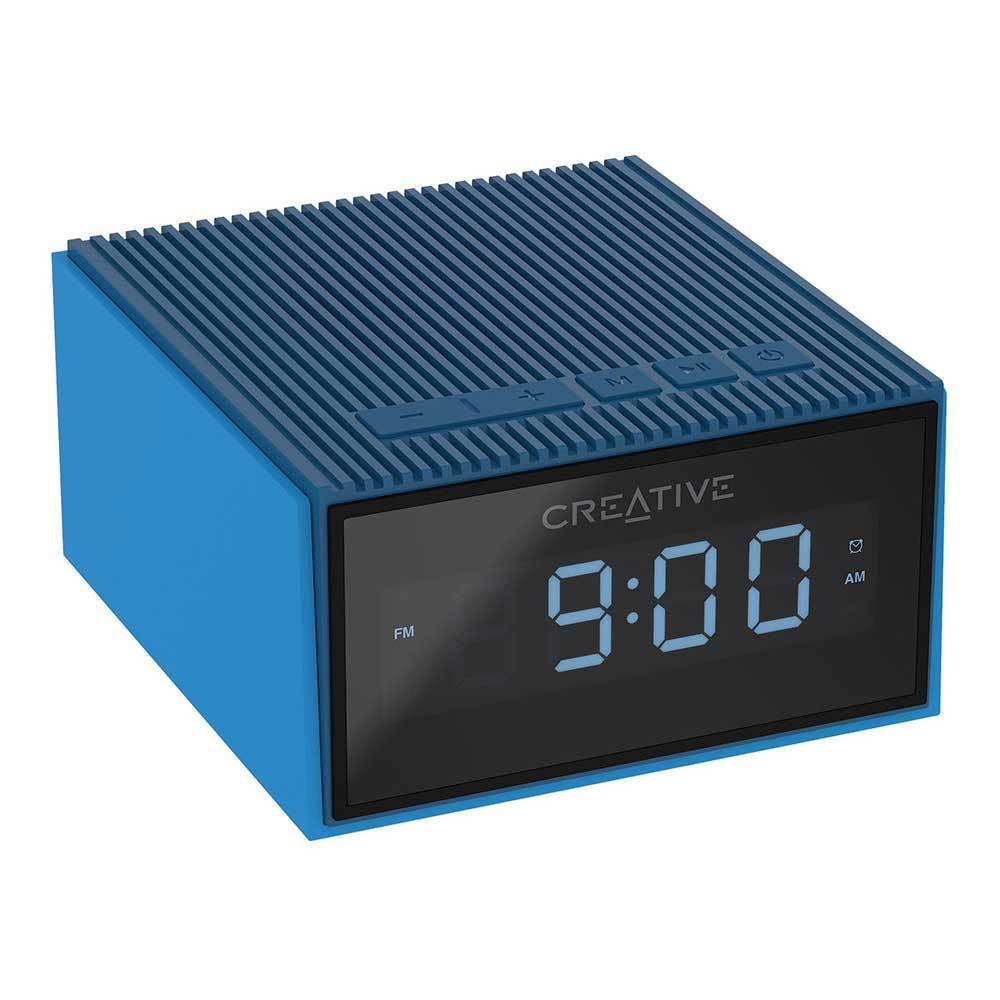 Creative Chrono Wireless Bluetooth Speaker and FM radio clock- Blue image