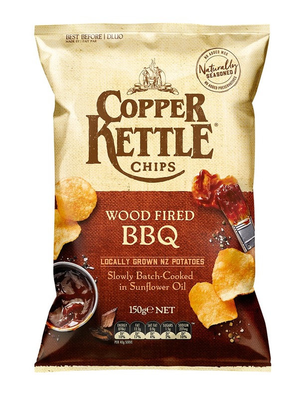 Copper Kettle Potato Chips Wood Fired BBQ 150g 12pk at Mighty Ape NZ