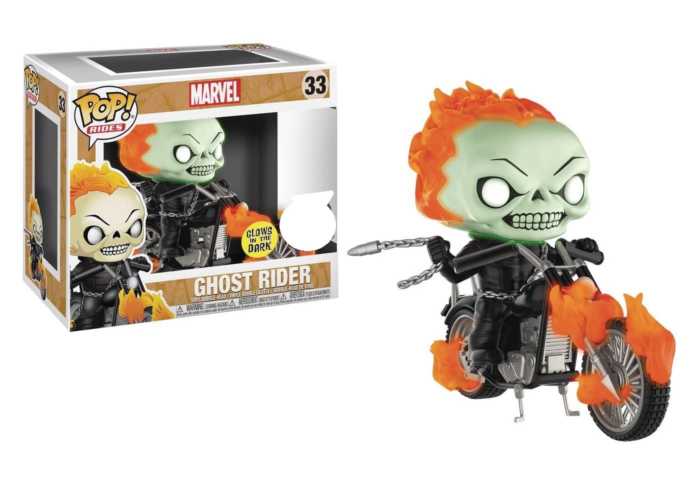 Marvel - Ghost Rider (Glow) Pop! Rides Set image