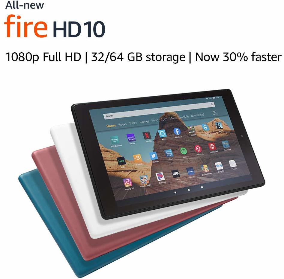 Amazon: Fire HD 10 Tablet (10.1" / 2019 Model / 32GB) - White image