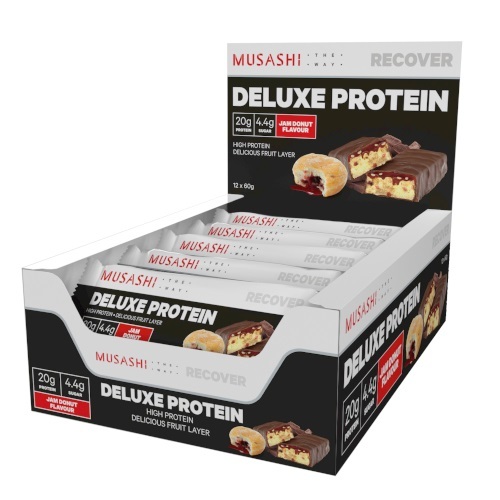 Buy Musashi Deluxe Protein Bar Jam Donut (12x60g) at Mighty Ape NZ