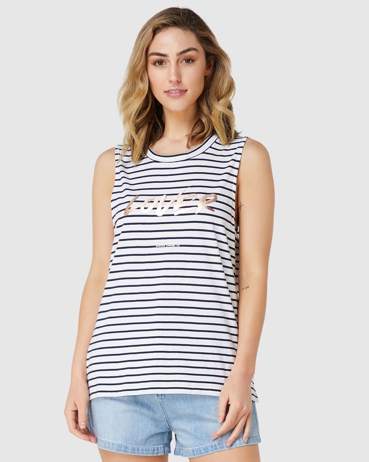 Elwood: Lover Tank (Navy Stripe) - 12