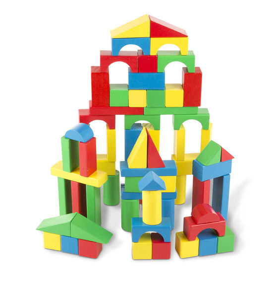 Melissa & Doug: Wood Blocks - 100-Piece Set