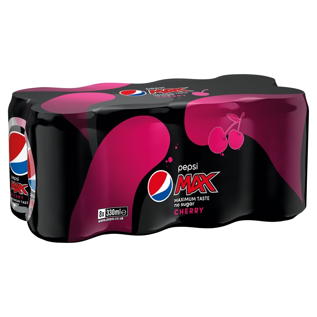 Pepsi Max Cherry No Sugar Cola Can 330ml (24 Pack) at Mighty Ape NZ