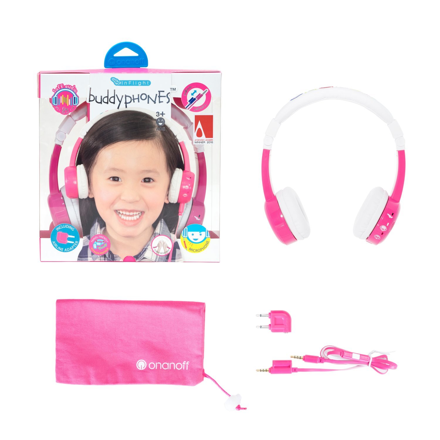 BuddyPhones - InFlight Pink image