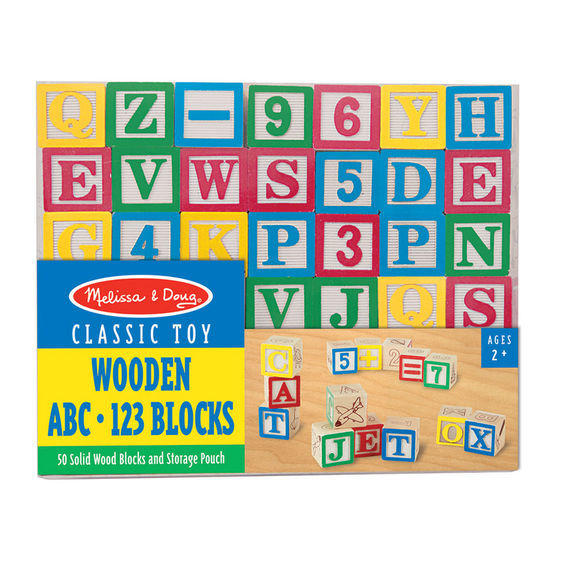 Melissa & Doug: Wooden ABC/123 Blocks Set image