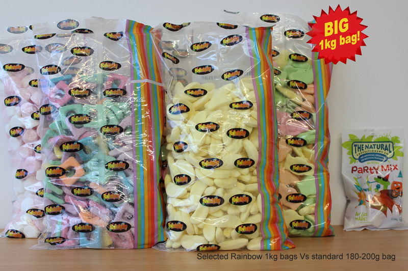 Rainbow Confectionery Teeth Lollies Bulk Bag 1kg image