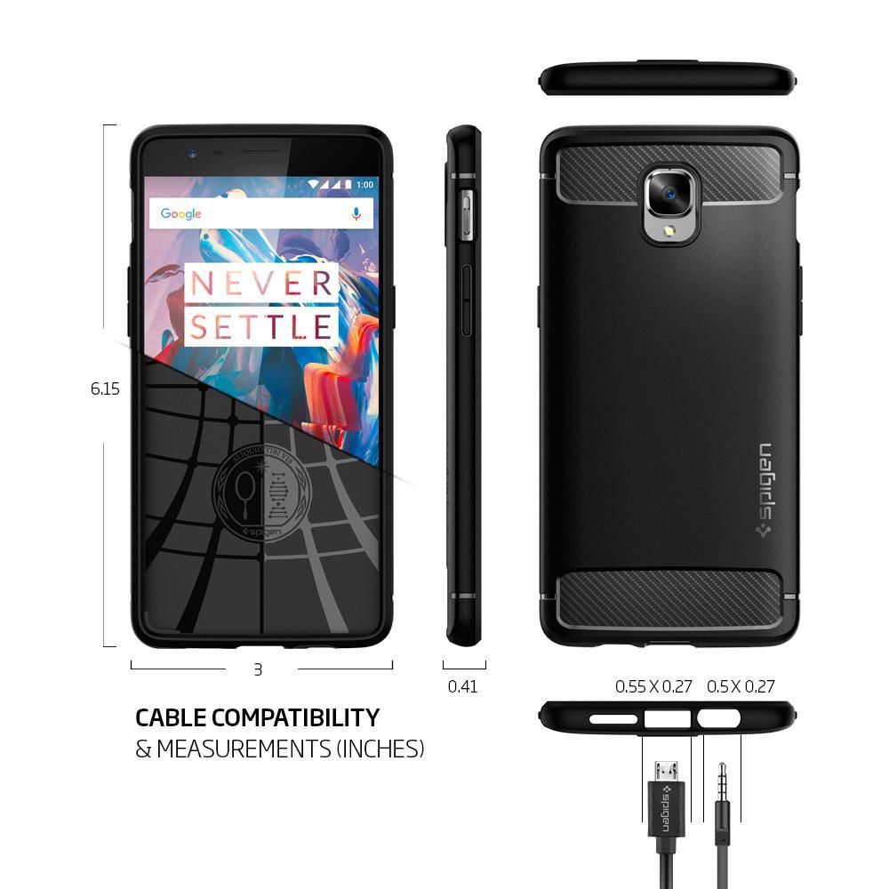 Spigen: OnePlus 3/3T - Rugged Armour Case (Black) image