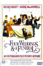 Four Weddings And A Funeral on DVD Four Weddings And A Funeral on DVD