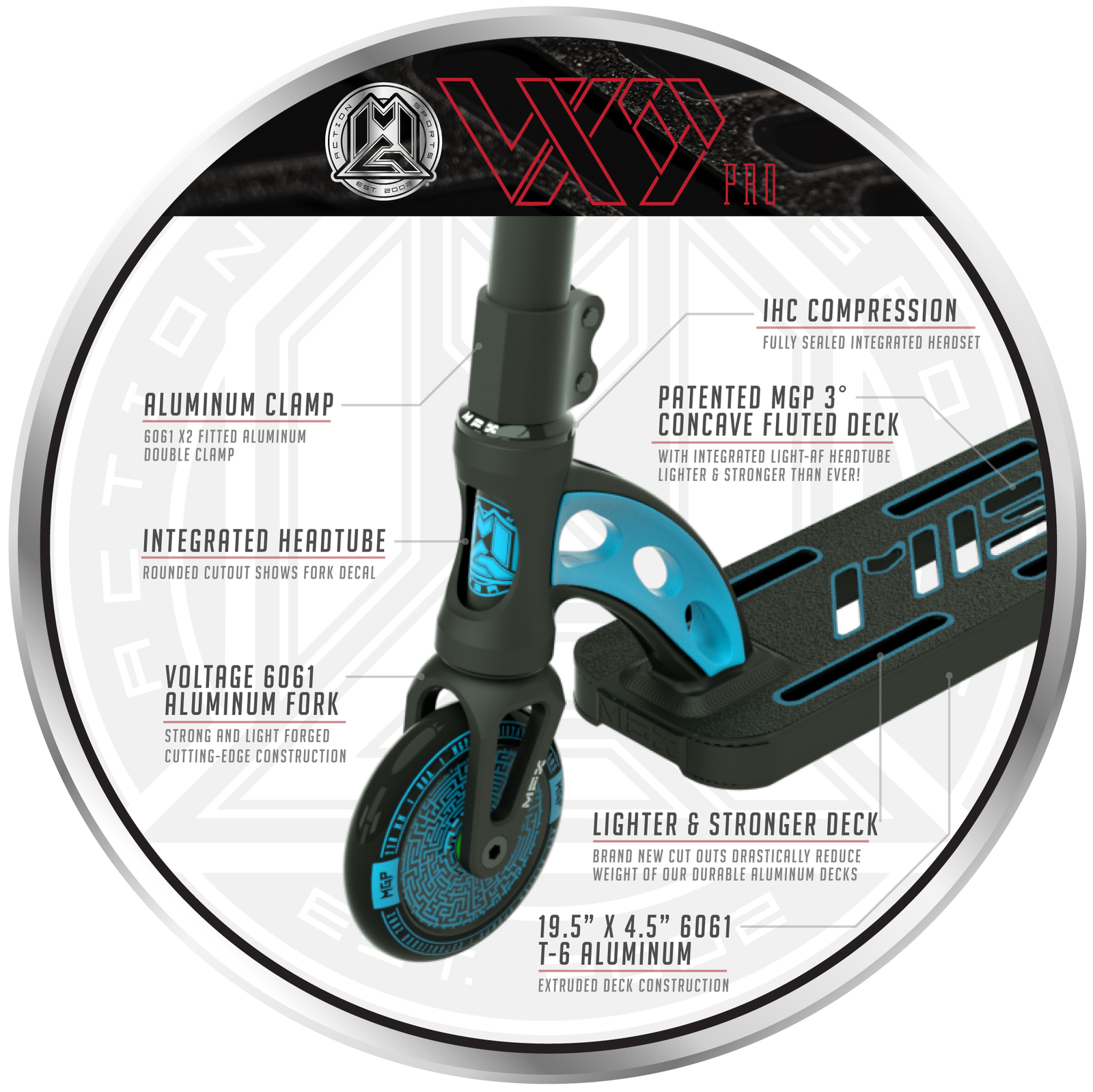 MADD Gear: VX9 Pro Scooter - Black/Blue image