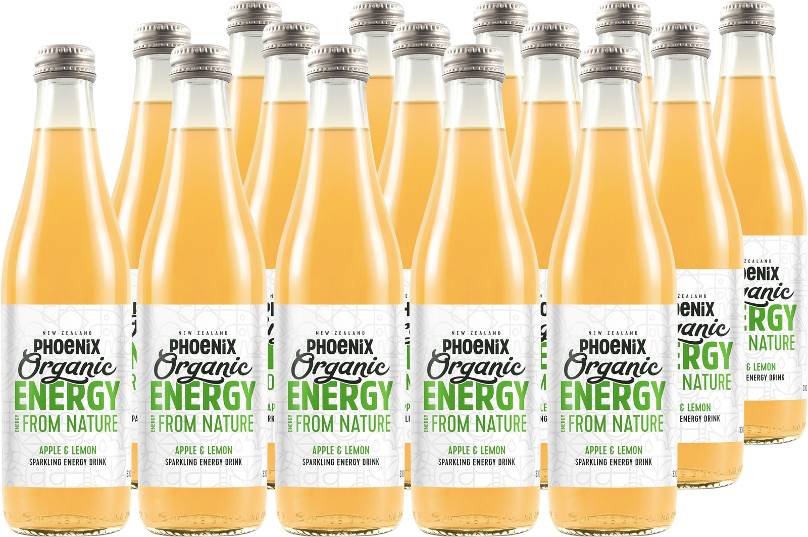 Phoenix Organic Energy - Apple & Lemon 330ml (15 Pack) image