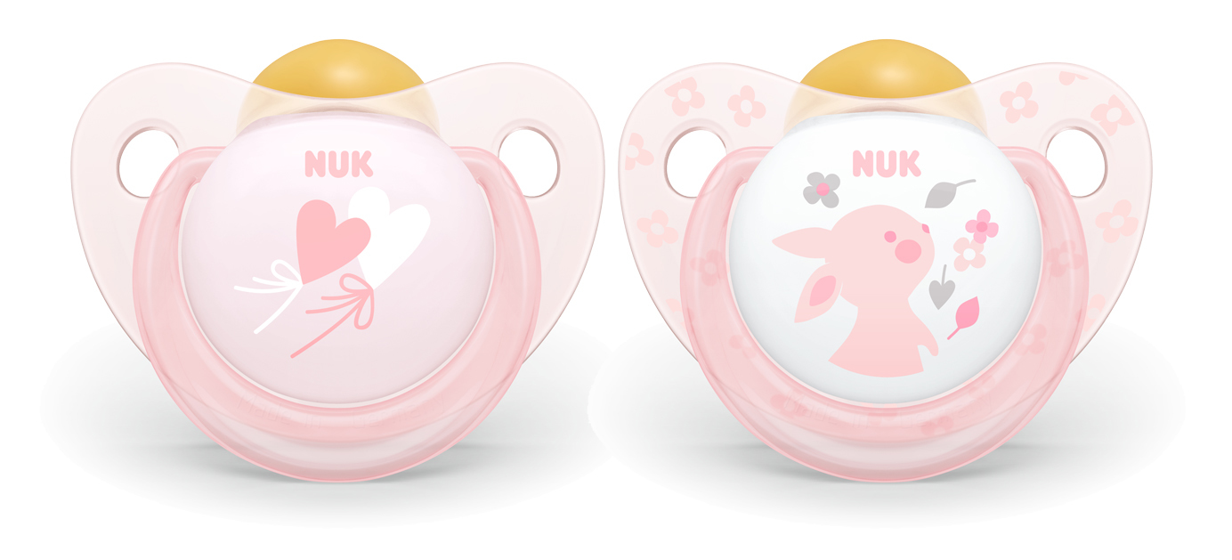 NUK: Latex Soothers Baby - Rose (2pk/6-18mths) image