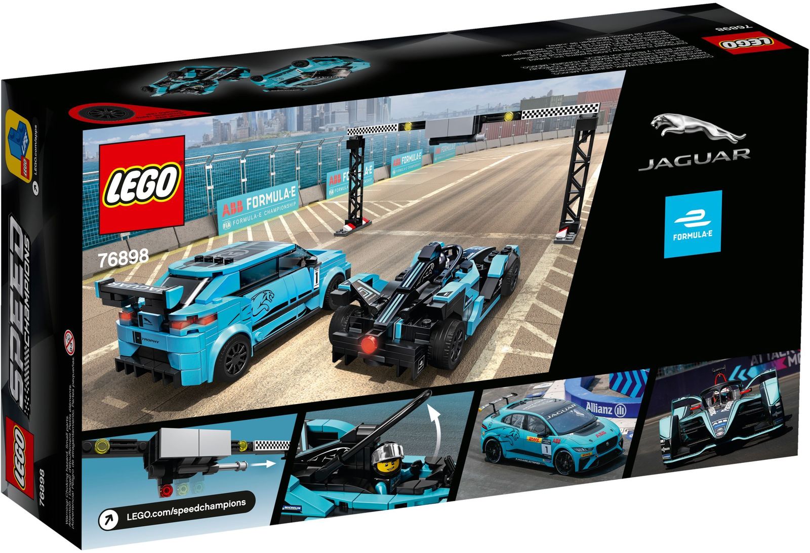LEGO Speed Champions: Formula E Panasonic Jaguar Racing GEN2 car & Jaguar I-PACE eTROPHY - (76898) image