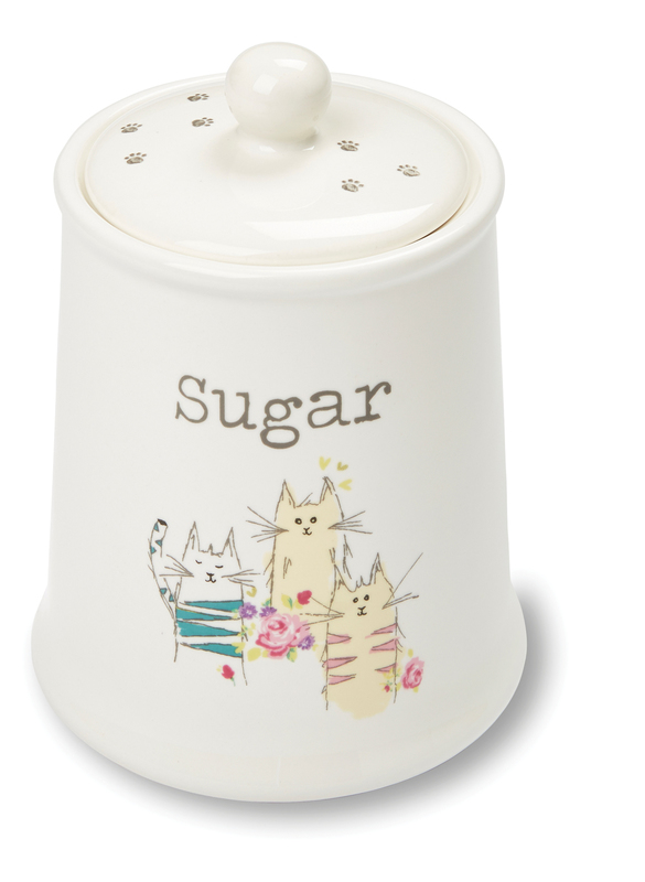 Cooksmart: Top Cats - Ceramic Sugar Canister