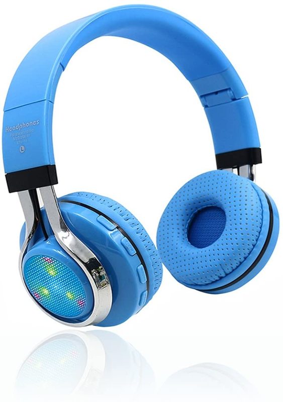 Wireless Headphones Disco LED Bluetooth Headphones with Microphone and Volume Control Light