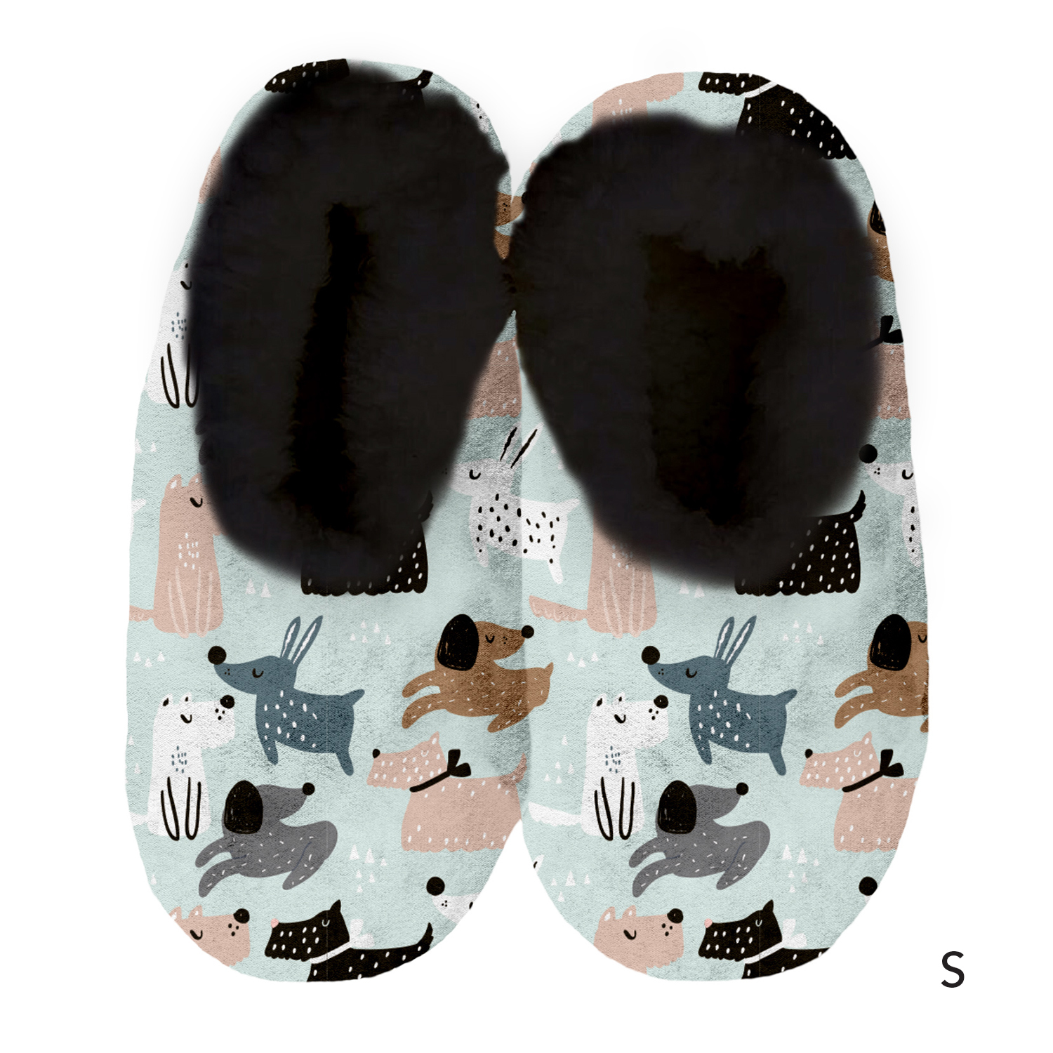 Women's Velvet Slippers - Dog (Small) image