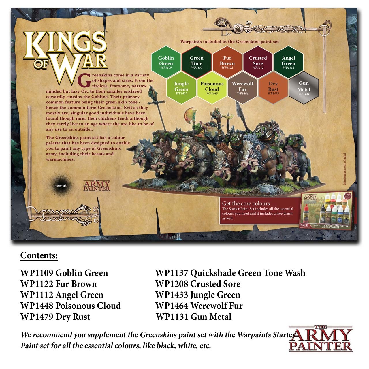 Army Painter Warpaints Kings of War Greenskins Paint Set image