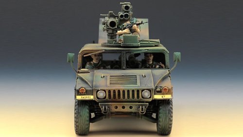 Academy M-966 Hummer with Tow 1/35 Model Kit image