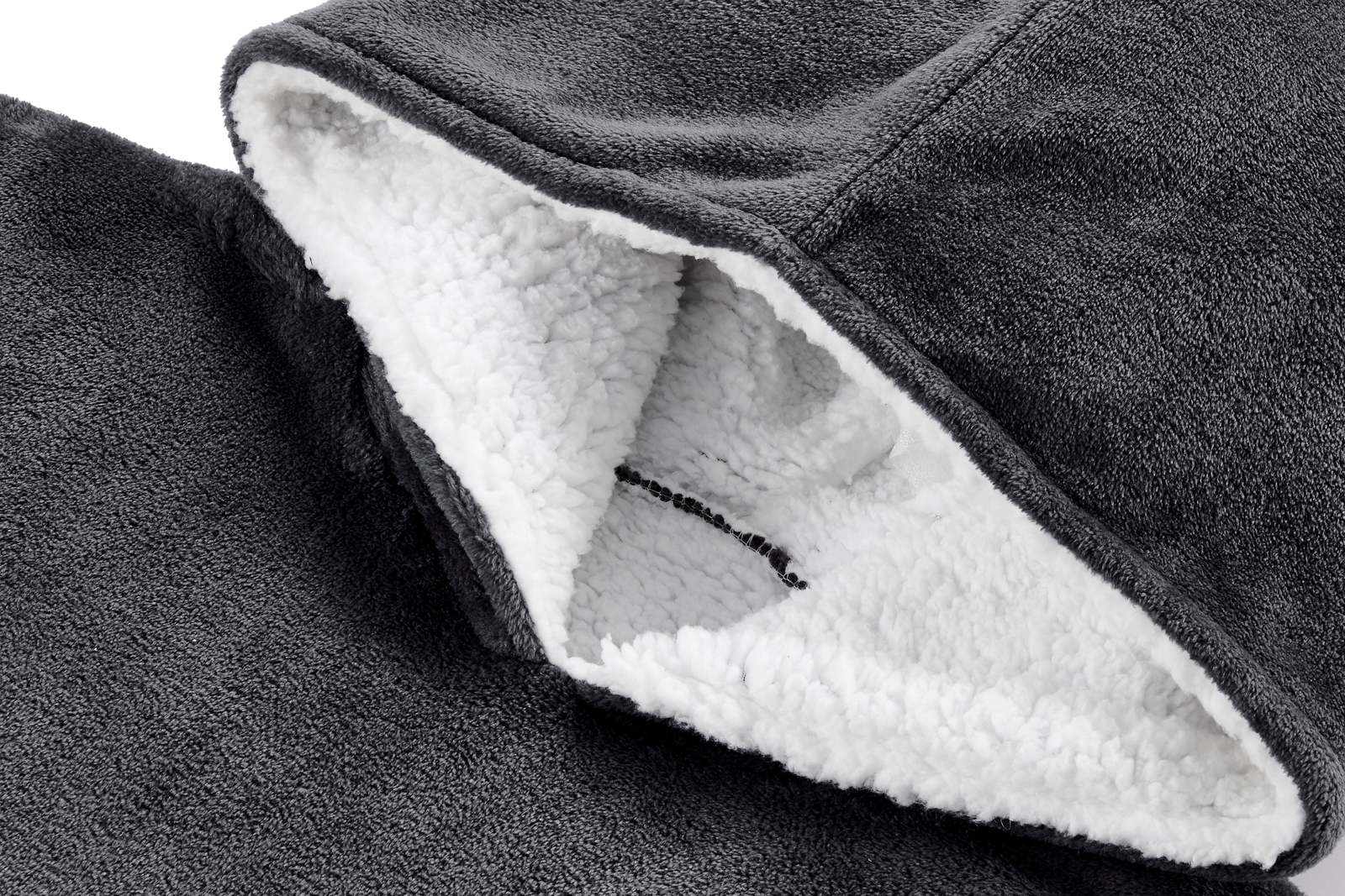 Ovela: Reversible Cuddle Hoodie Blanket - Charcoal/White | at Mighty Ape NZ