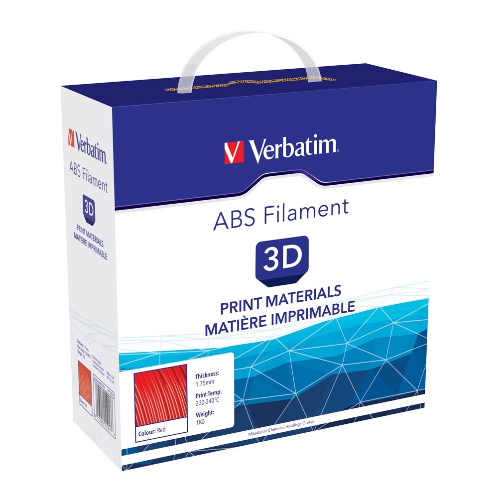 Verbatim 3D Printer ABS 1.75mm Filament - 1kg (Red)