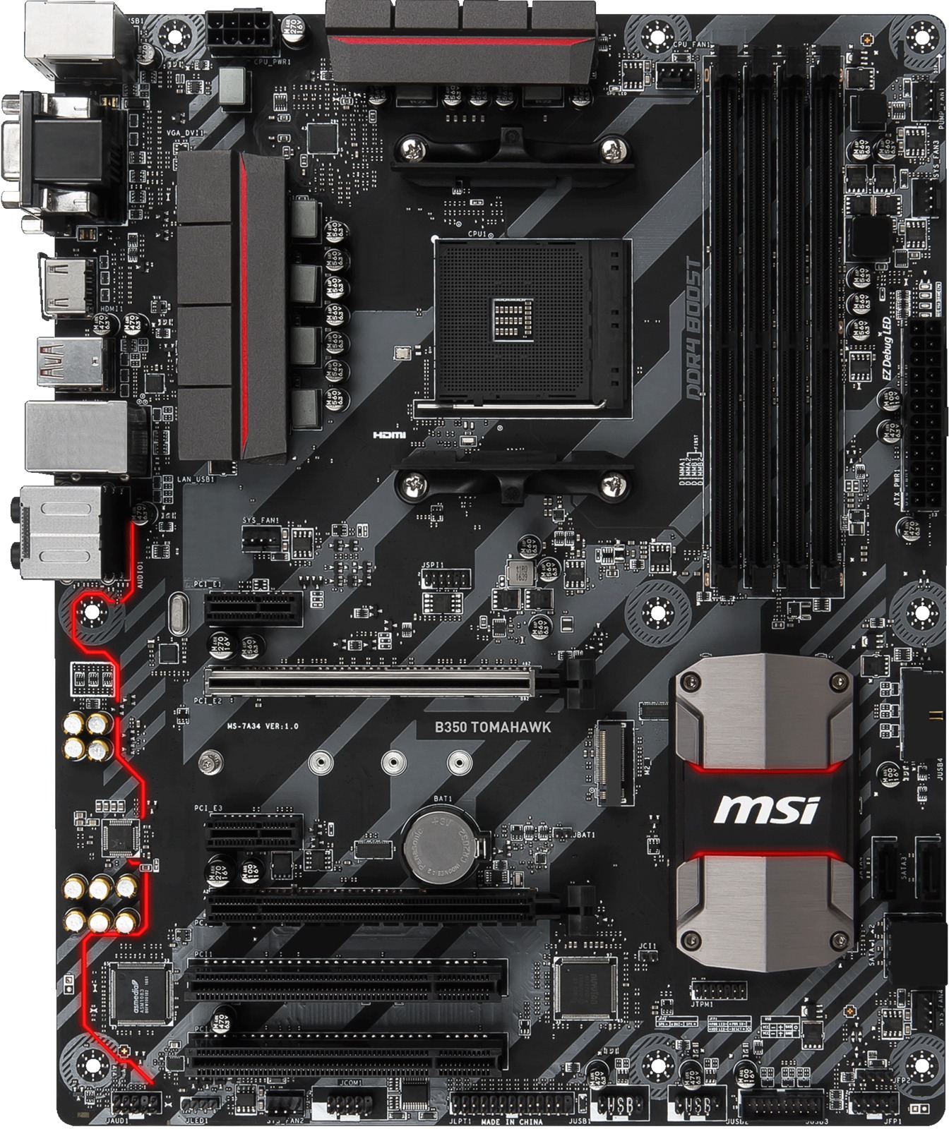 MSI B350 Tomahawk Motherboard image