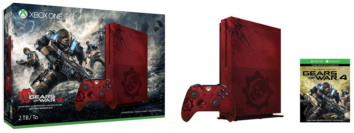 Xbox One S 2TB Gears of War 4 Limited Edition Console image