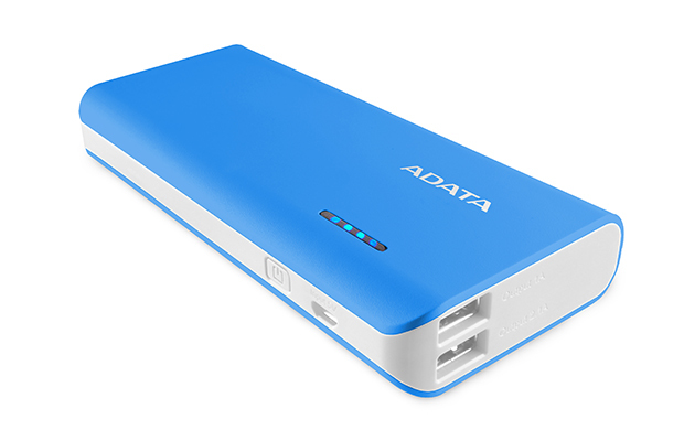 ADATA: PT100 10,000mAh Powerbank with Flashlight - Blue/White image