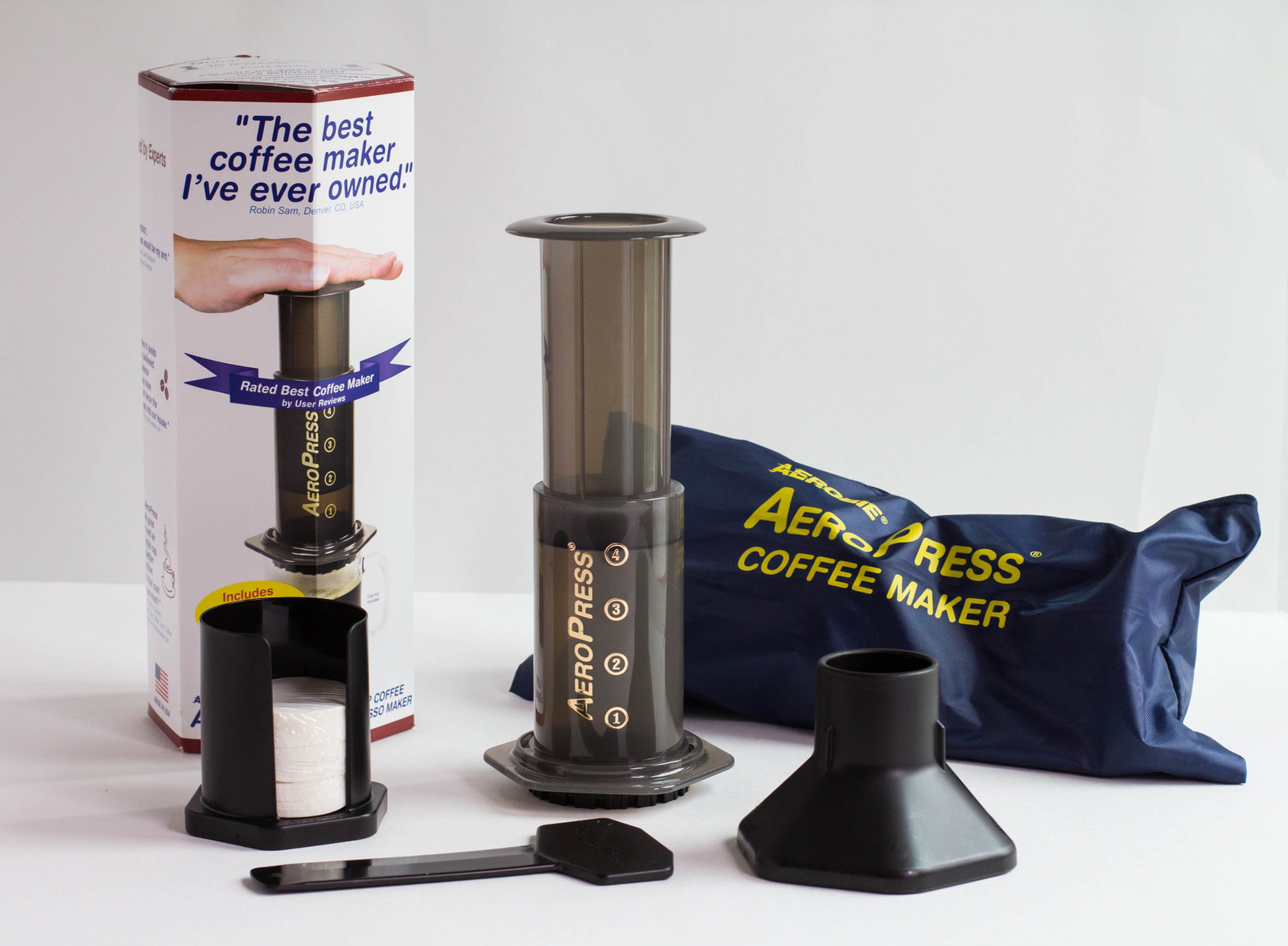 AeroPress Coffee Maker & Tote Bag image