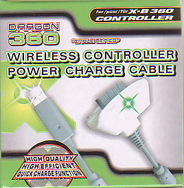 USB Wireless Controller Power Charge Cable for Xbox 360 image