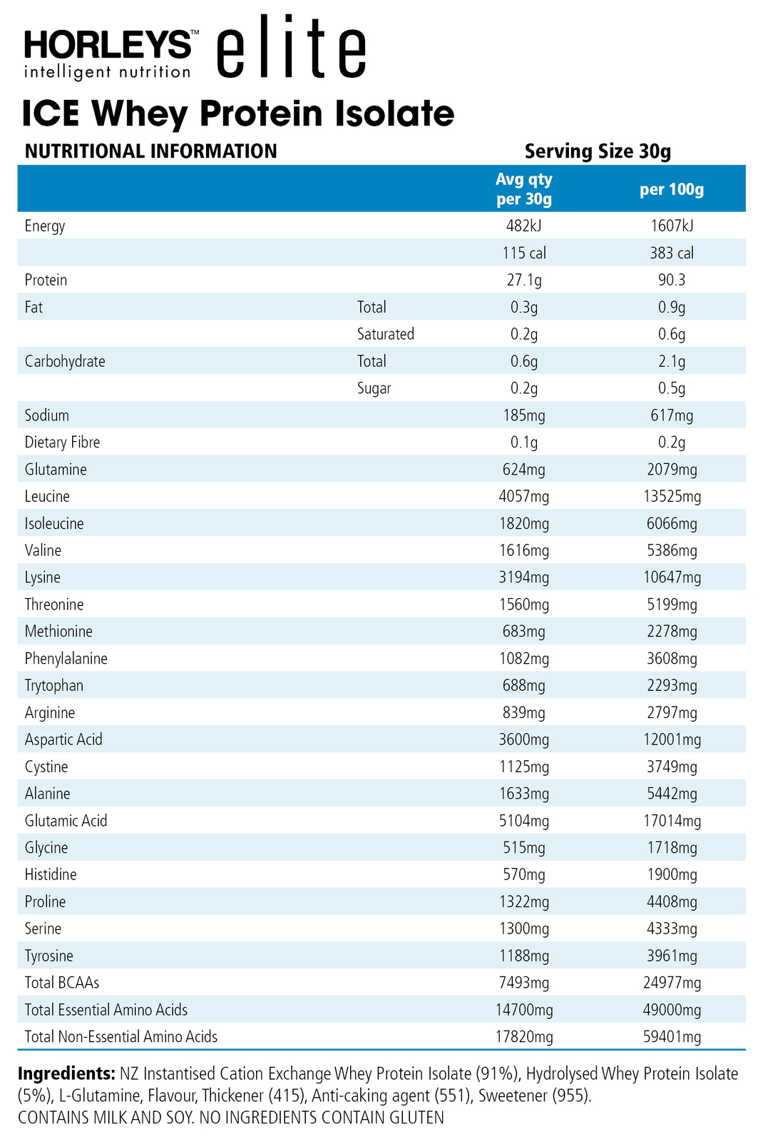 Horleys ICE Whey Protein Isolate - Vanilla (2.5kg) image