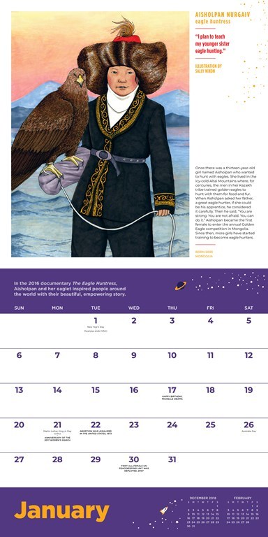 Good Night Stories for Rebel Girls 2019 Square Wall Calendar by Elena Favilli image