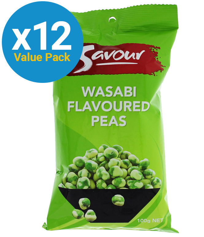 Savour Wasabi Peas 100g 12 pack at Mighty Ape NZ