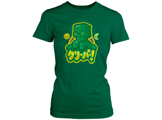 Minecraft Kawaii Creeper Women's T-Shirt - Large