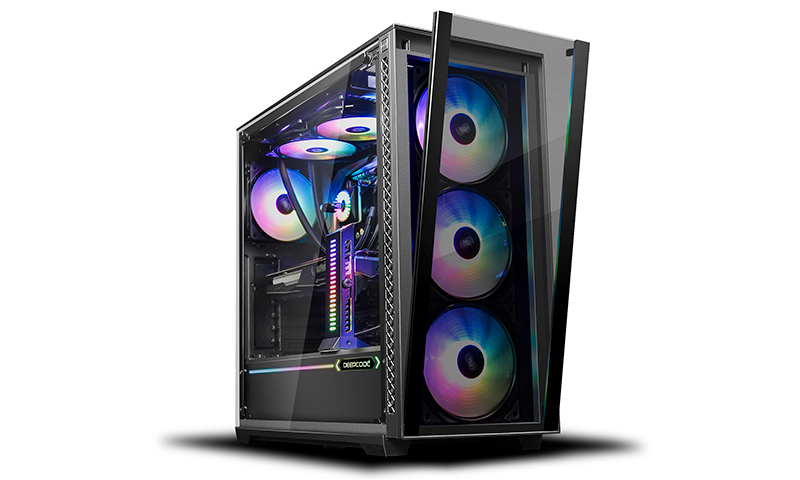 Deepcool Matrexx 70 RGB Fan x3 ATX Minimalist Tempered Glass Case image