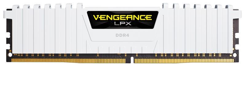 16GB Corsair Vengeance LPX (2x8GB) DDR4 DRAM 2666MHz C16 Memory Kit - White