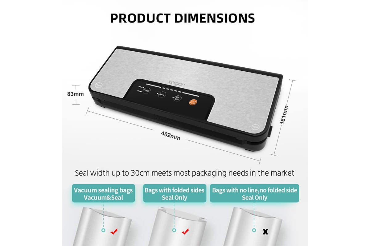 Kogan Food Vacuum Sealer with Built-In Roll Storage image