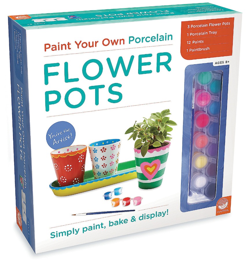 Mindware Create: Paint Your Own - Porcelain Flower Pots image