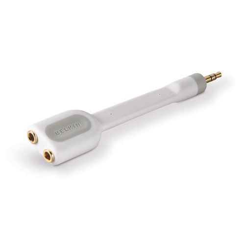 Belkin Speaker & Headphone Splitter Cable (1 x 3.5mm MALE - 2 x 3.5mm FEMALE) Also compatible with iPod Nano image