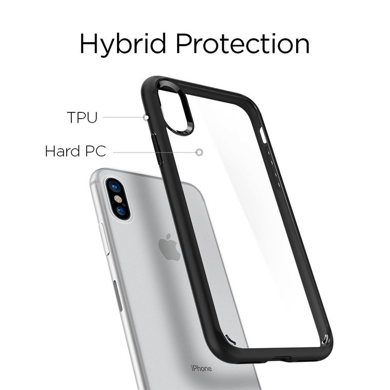 Spigen iPhone X/XS Ultra Hybrid Case Matte Black at Mighty Ape NZ