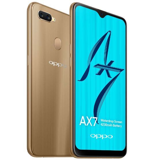 OPPO AX7 Smartphone Glaring Gold image