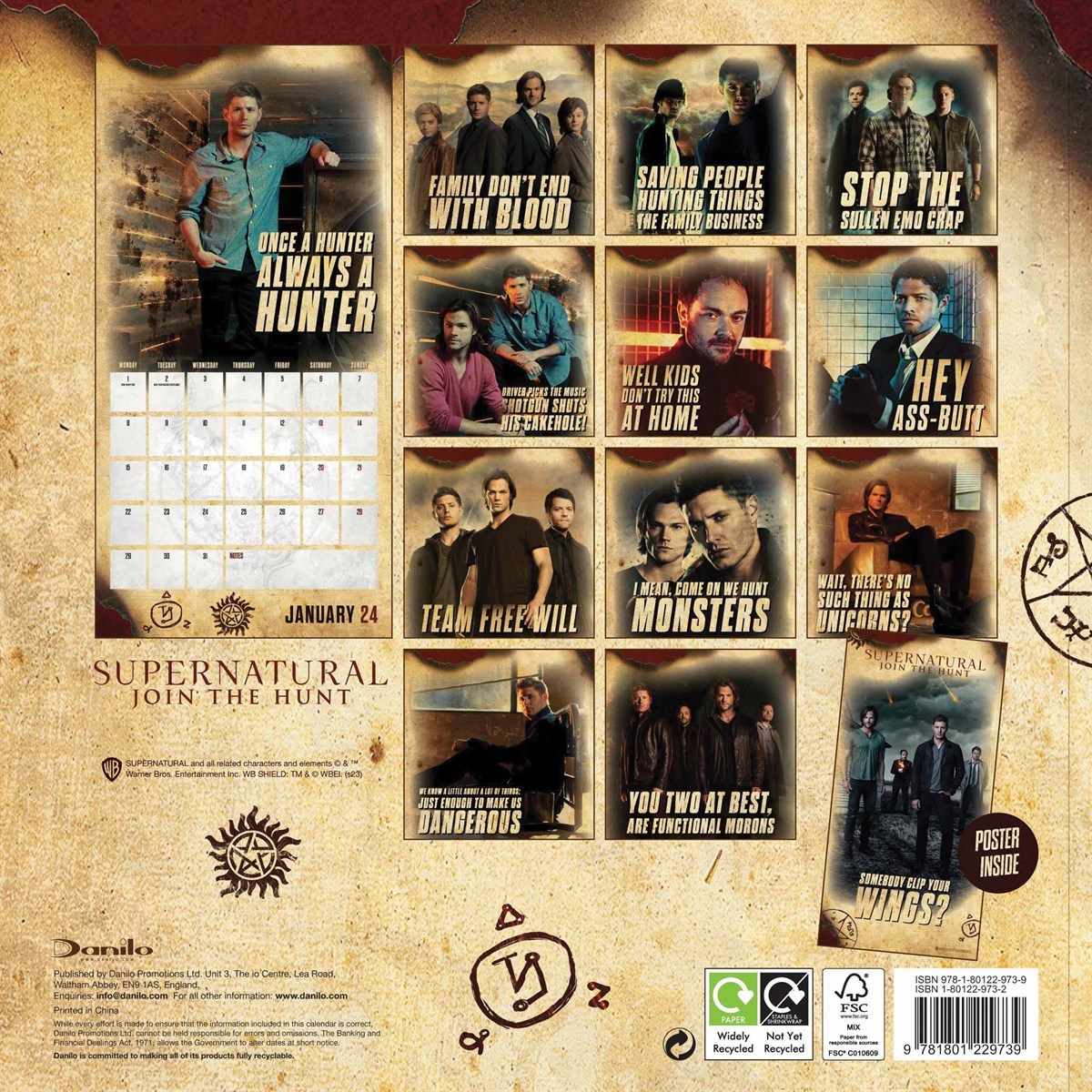 Buy Supernatural 2024 Square Wall Calendar at Mighty Ape NZ