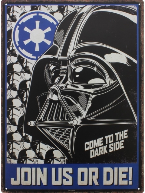 star wars metal sign
