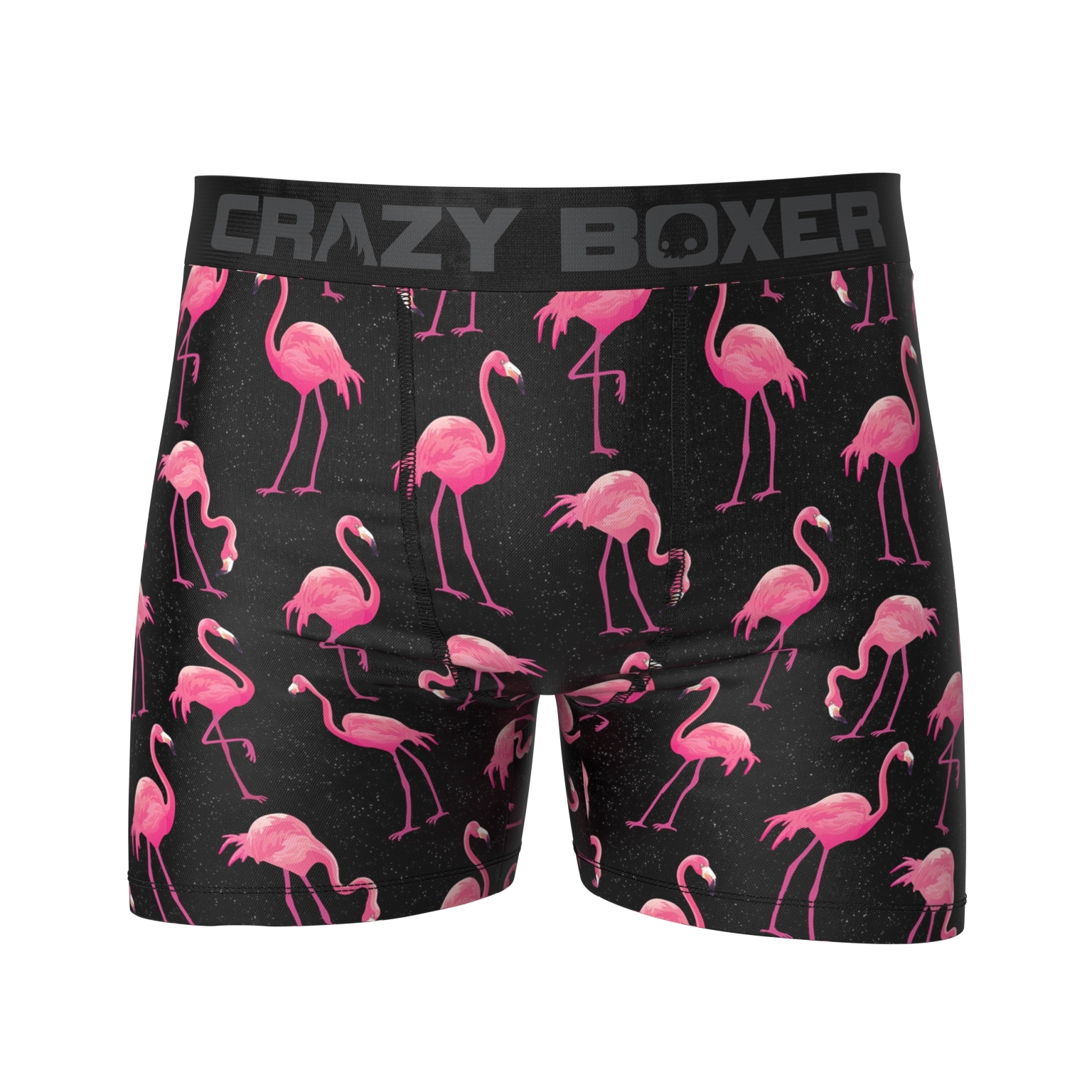 Crazy Boxer: Flamingos Noir Boxers - Medium image