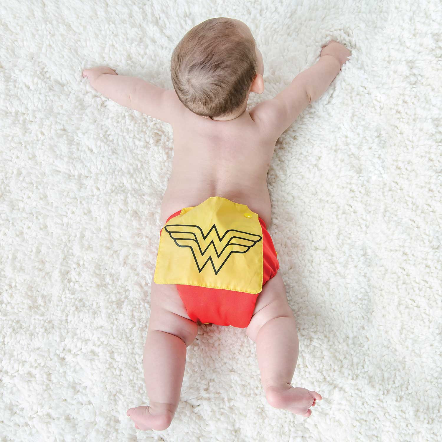 Bumkins DC Comics Snap in One Nappy with Cape - Wonder Woman image